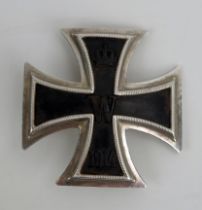 A World War I Iron cross 1st Class, stamped .800 on the pin.