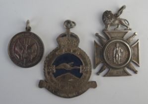 Three silver military medallions including Battle of Jutland memorial medallion. (3). 31gms, 1.00ozs