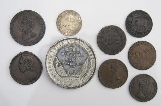 Sparrow Farthing token, 2 Pidcocks Farthing token, Earl Howe, 1811 Bristol Farthing token with