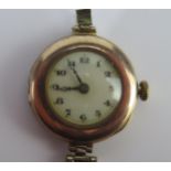 A ROLEX Ladies 9ct Gold Cased Wristwatch, 26.5mm case, the back stamped 5794, Glasgow 1924 import