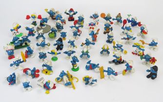 Extensive Collection of Smurf Figures made by Schleich Peyo (1970's German)