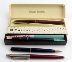 A Conway Stewart Model 74 (boxed), a Parker model "17" Lady (boxed), Parker propelling pencil and