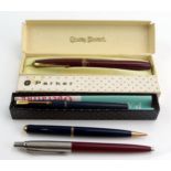 A Conway Stewart Model 74 (boxed), a Parker model "17" Lady (boxed), Parker propelling pencil and