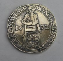 Netherlands 1672 silver ducat