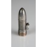 A novelty combination propelling pencil and seal in the form of a bullet by Mordan & Co, 3.5cm long.