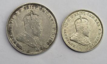 Australian higher grade 1910 shilling and sixpence