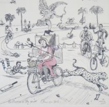 Chris Orr (b.1943) Painter and Printmaker 'Brittania (sic) on the Move', artist's proof, etching and