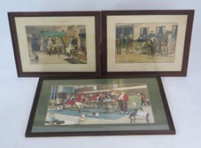 Three Cecil Aldin Prints, largest 61x38cm, all framed & glazed