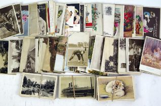 A Selection of Postcards including a 1930's photographic card possibly depicting the baseball player