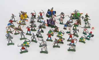 Britains and Timpo Toys Knights including Swoppet, "Made in Hong Kong for Britains" etc. plus a