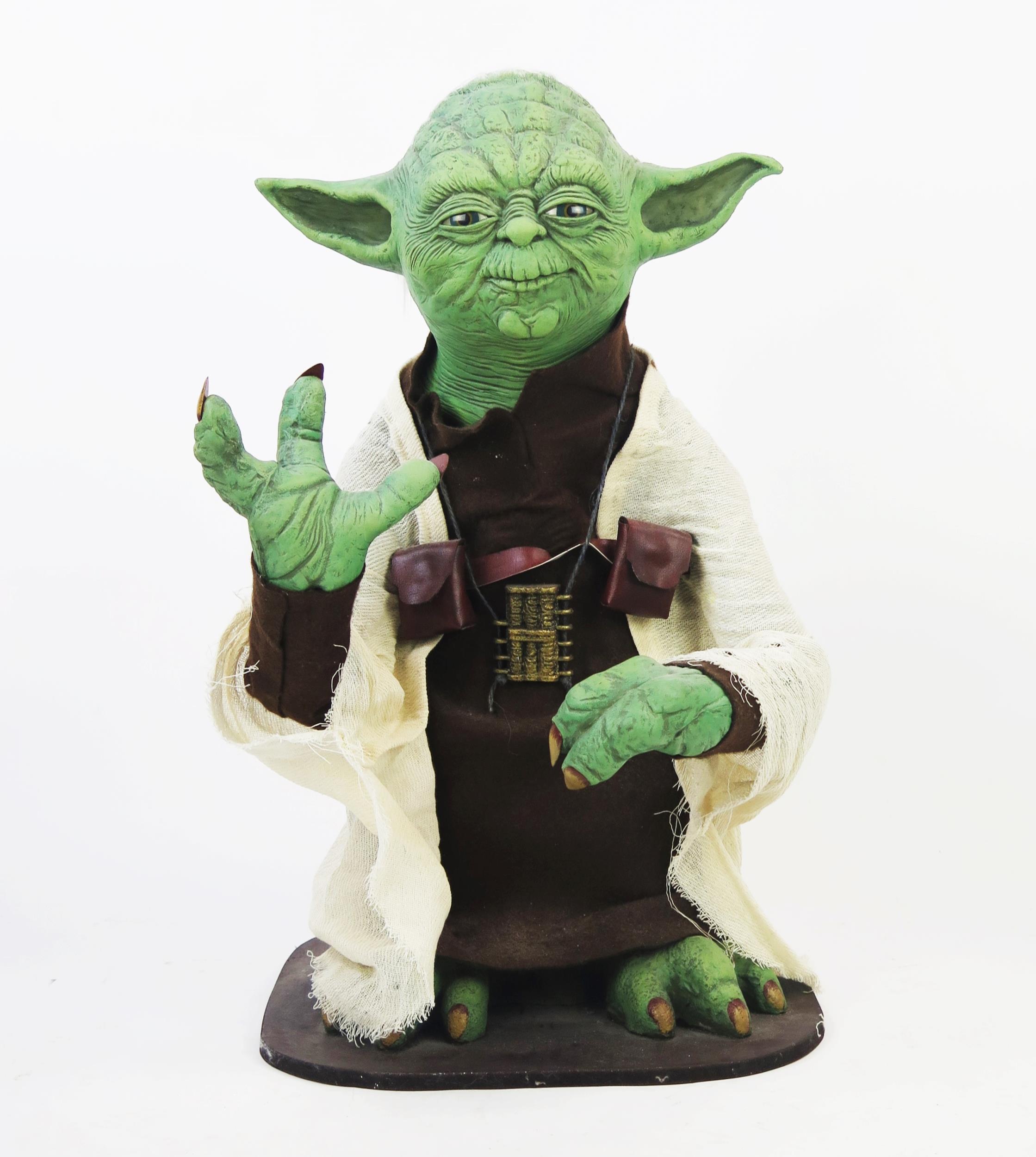 Life Size Yoda from Star Wars model replica film prop made from foam rubber, 27"/69cm tall