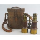 A pair of British military issue Mk V Special binoculars, serial No 191818, contained in its