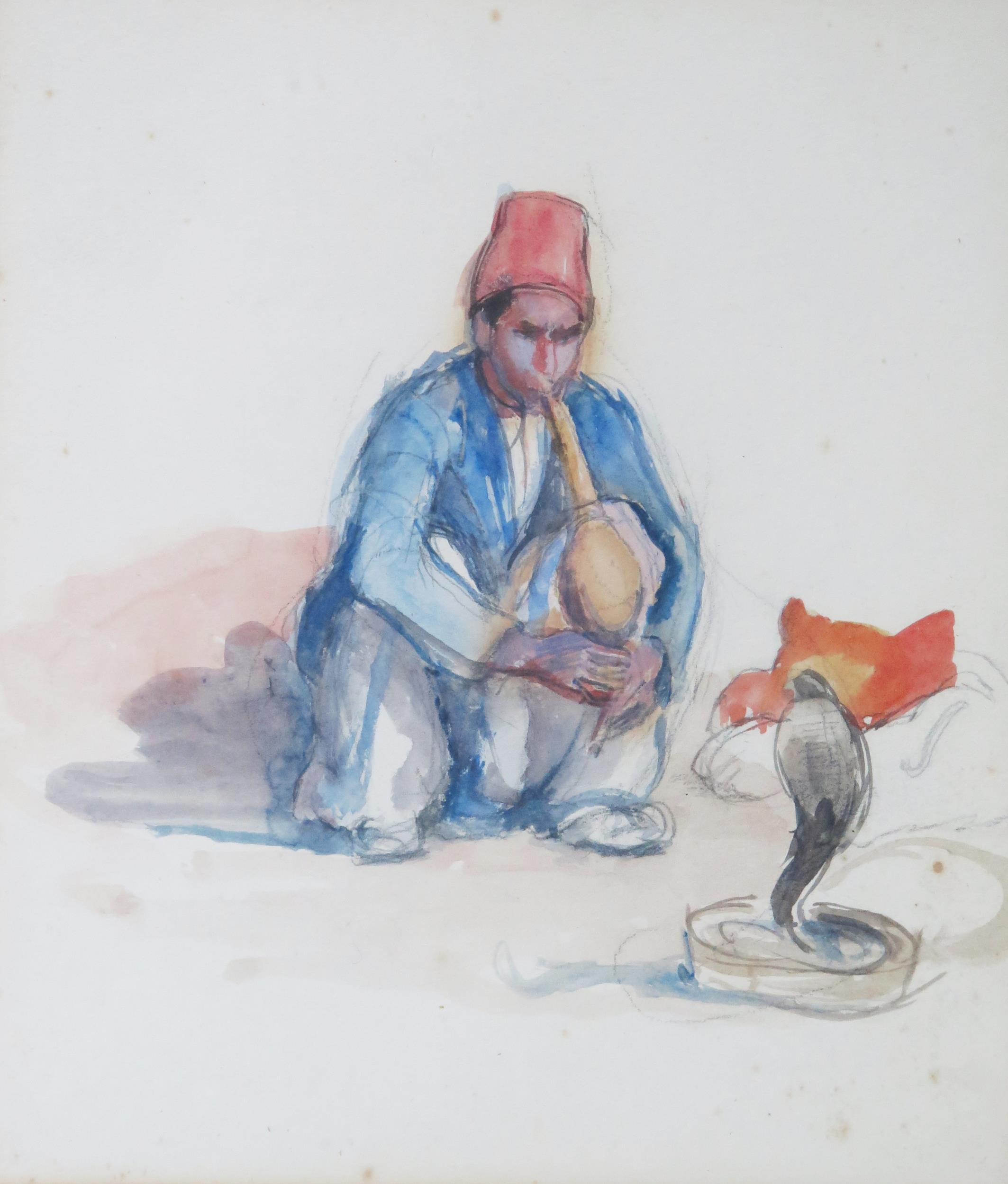 The Tailor, study of an India, signed Durzi? 35, pen & ink, 27x22cm and one other of a Moroccan - Image 2 of 5