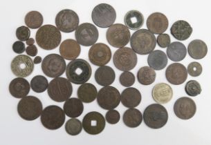Sheet of World coins including Ionian Island, Belgium, Italy, Russia etc.