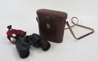A pair of Zeiss 10 x 50 binoculars in fitted carrying case.