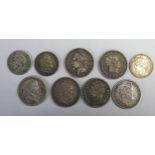 France Napoleon 1808 demi Franc with 1827 / 1839 / 1847 / 1865, Italian 1812 Napoleon 10. soldi,