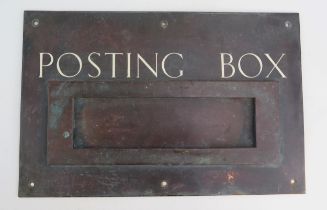 An Original Royal Mail Post Office "POSTING BOX" Front, 44x29cm