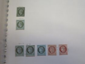 Four albums containing a collection of French postage stamps, together with six stock books of