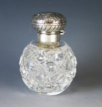 An Elizabeth II clear glass and silver mounted scent bottle, maker The Original Perfume Bottle Co