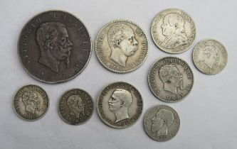 Italy Group including 1877 5 Lira etc.