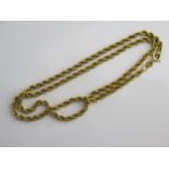 A 9ct Gold Rope Twist Necklace, 18" (46cm), 4,15g