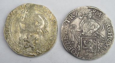 Netherlands 2 x Leeuwendaalder 1616 and 1655