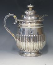 A George III silver coffee biggin, maker Michael Starkey, London, 1819, crested, with domed hinged