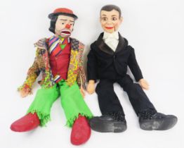 Juro Novelty Ventriloquist 30" Puppet or Doll Pair including Charlie McCarthy (Copyright 1968) and