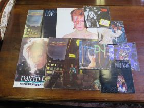 A Collection of David Bowie LPs and Singles