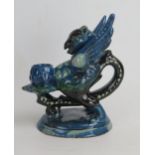 A Brannam Pottery Dragon Chamberstick, 16cm