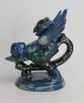 A Brannam Pottery Dragon Chamberstick, 16cm