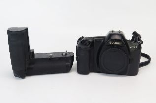 Canon EOS-1 35mm SLR Film Camera Body with Power Drive Booster E1