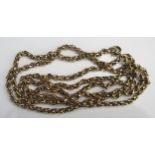 A Victorian Precious Yellow Metal Faceted Chain, 29" (74cm), KEE tests as 9ct, 11.46g. UNLESS