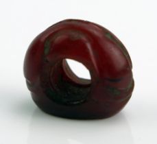 A Sassanian Empire Agate 'O' Type Stamp Seal engraved with a scorpion, c. 20mm diameter