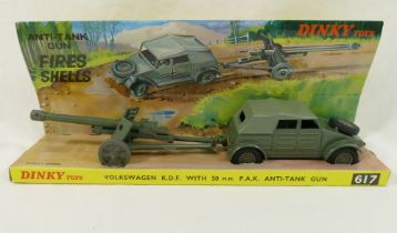 A Dinky Volkswagen KDF and PAK Anti-Tank gun, model number 617, boxed CONDITION REPORTS & PAYMENT