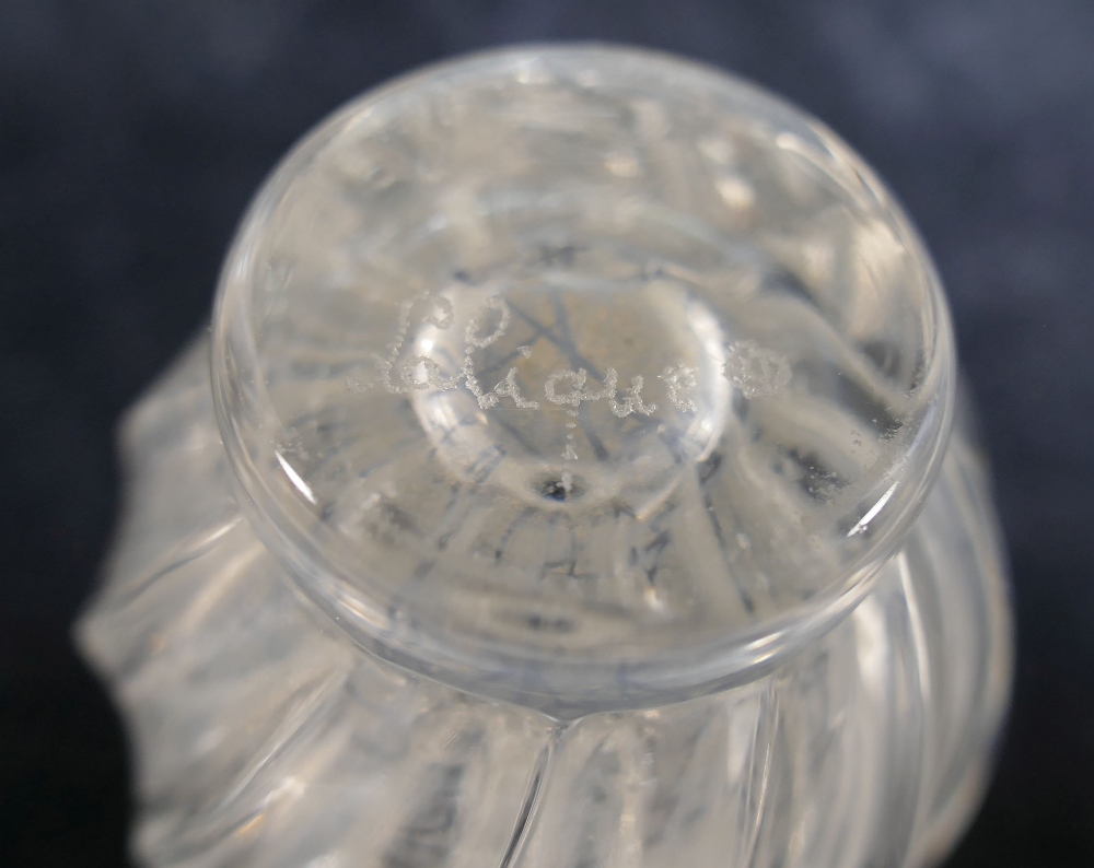 A L'Air du Temp glass scent bottle with spiral body, by Marc Lalique, signed to base, stopper - Image 2 of 3