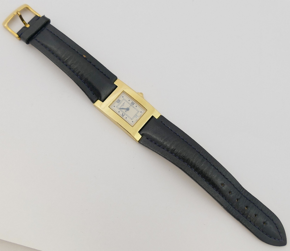 A Chaumet of Paris gentleman’s wrist watch, the case stamped '750', 3.6cm x 2.2cm, with - Image 3 of 4