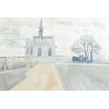 John Doyle (b.1928), 'The Chapel of St. Hubert, Amboise', watercolour', signed and dated 1975