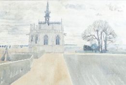 John Doyle (b.1928), 'The Chapel of St. Hubert, Amboise', watercolour', signed and dated 1975