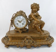A 19th century French mantle clock by Le Roy and Fils, Paris, the eight-day movement numbered 5317