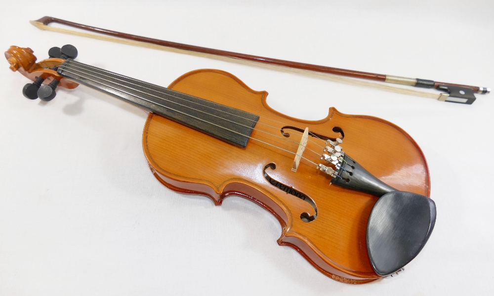 A Chinese Cremola violin, dated 1996, with registration number 96052050, over-all length 47cm, - Image 2 of 3