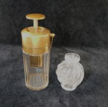 A L'Air du Temp glass scent bottle with spiral body, by Marc Lalique, signed to base, stopper