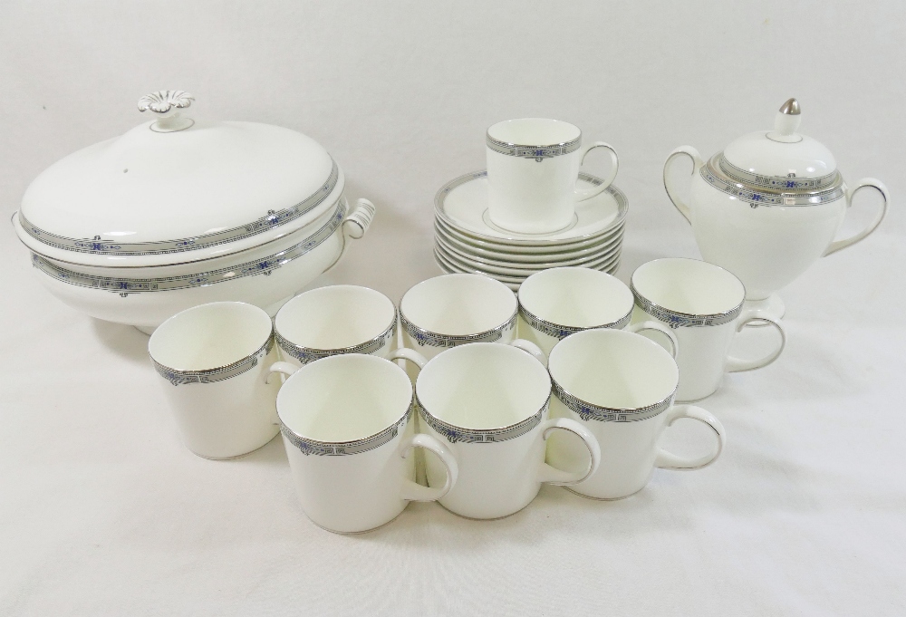 A selection of Wedgwood Amherst pattern bone chain comprised of a vegetable tureen and lid, a two- - Image 2 of 3