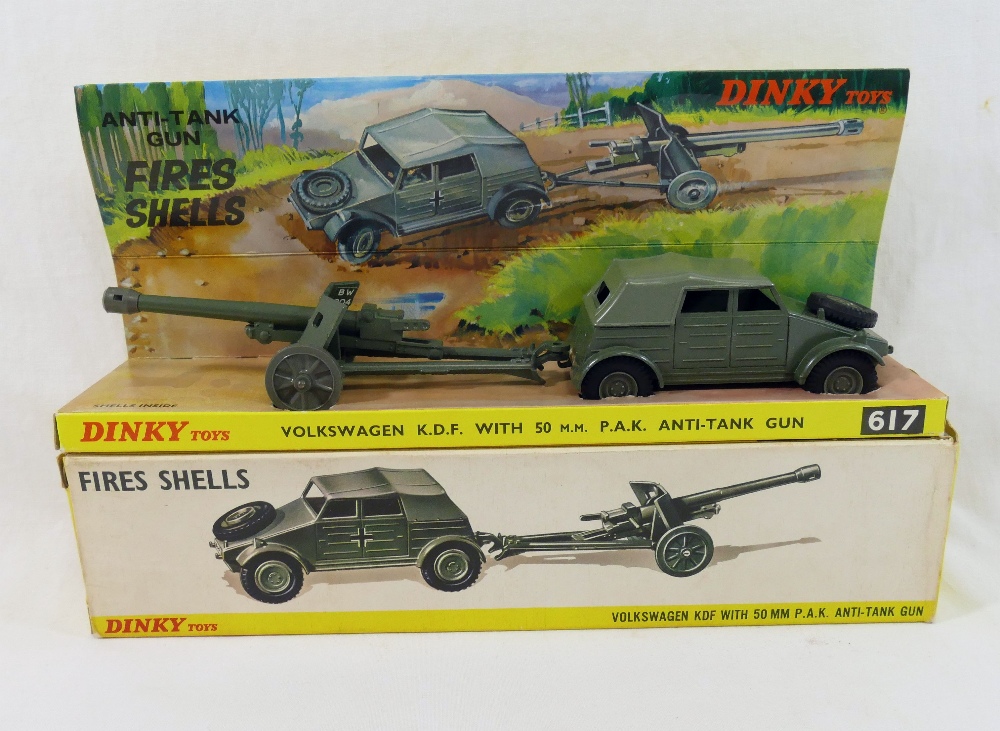 A Dinky Volkswagen KDF and PAK Anti-Tank gun, model number 617, boxed CONDITION REPORTS & PAYMENT - Image 2 of 2