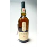 A bottle of Lagavulin Islay Single Malt Scotch Whisky (Lagavulin Distillery est. 1816), aged 16