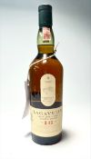 A bottle of Lagavulin Islay Single Malt Scotch Whisky (Lagavulin Distillery est. 1816), aged 16