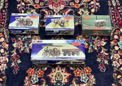 A collection of 4 Corgi Vintage Glory steam showman's traction engines.