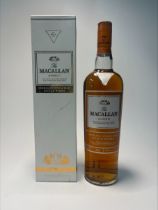 A bottle of The Macallan Amber Highland Single Malt Scotch Whisky, ‘Exclusively matured in sherry