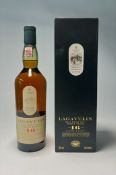 A bottle of Lagavulin Islay Single Malt Scotch Whisky (Lagavulin Distillery est. 1816), aged 16