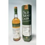 A bottle of The Old Cask Single Malt Scotch Whisky, distilled at Bunnahabhain Distillery (est.